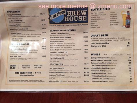 blue moon brewhouse atlanta airport menu|blue moon brewhouse.